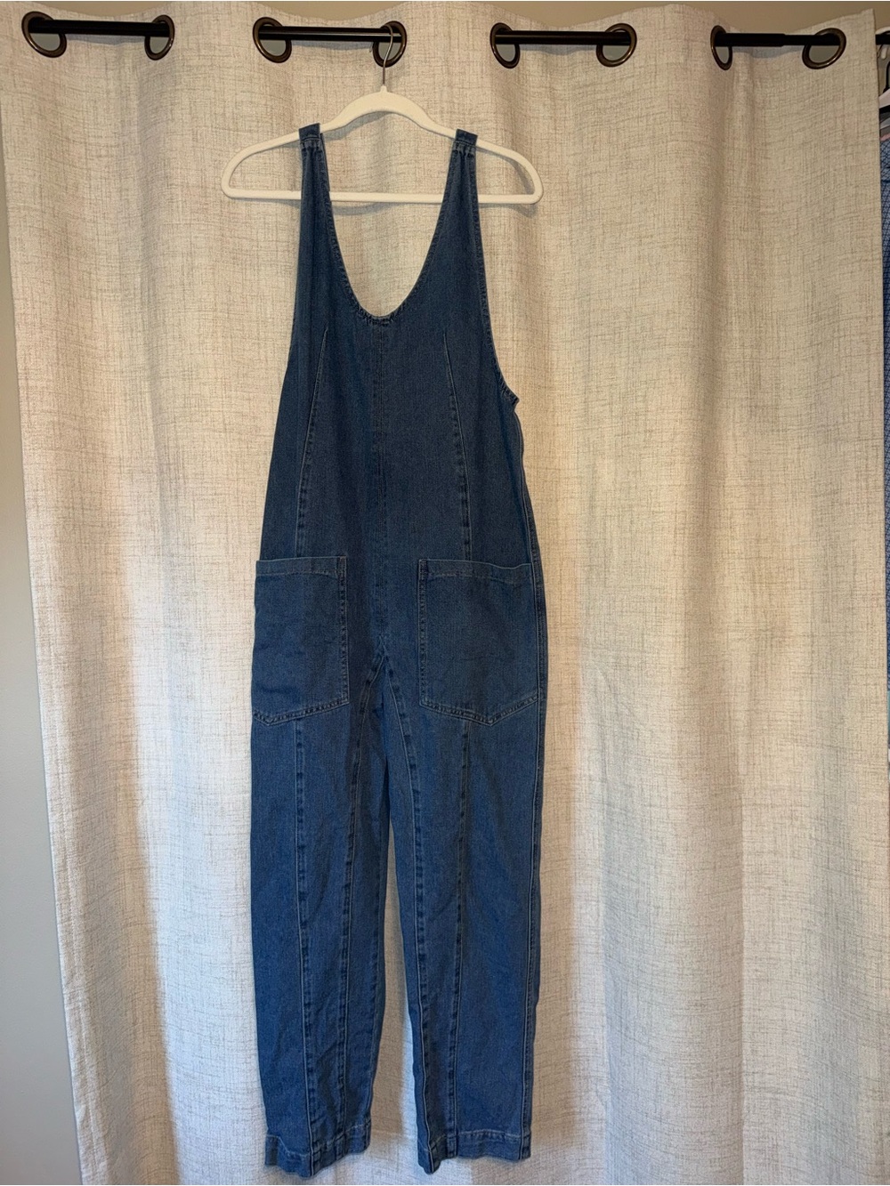 Denim Blue Women's Overalls Jumpsuit